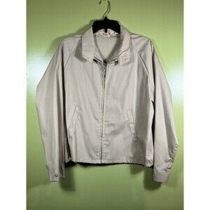 60s 70s Vintage Sir Jac Tan Beige Gray Windbreaker Jacket
